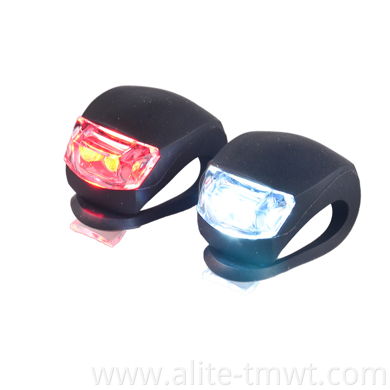 Factory Promotional Silicone Bicycle Light Set Colorful 3 Modes White Or Red Lighting Decorative Bike Light